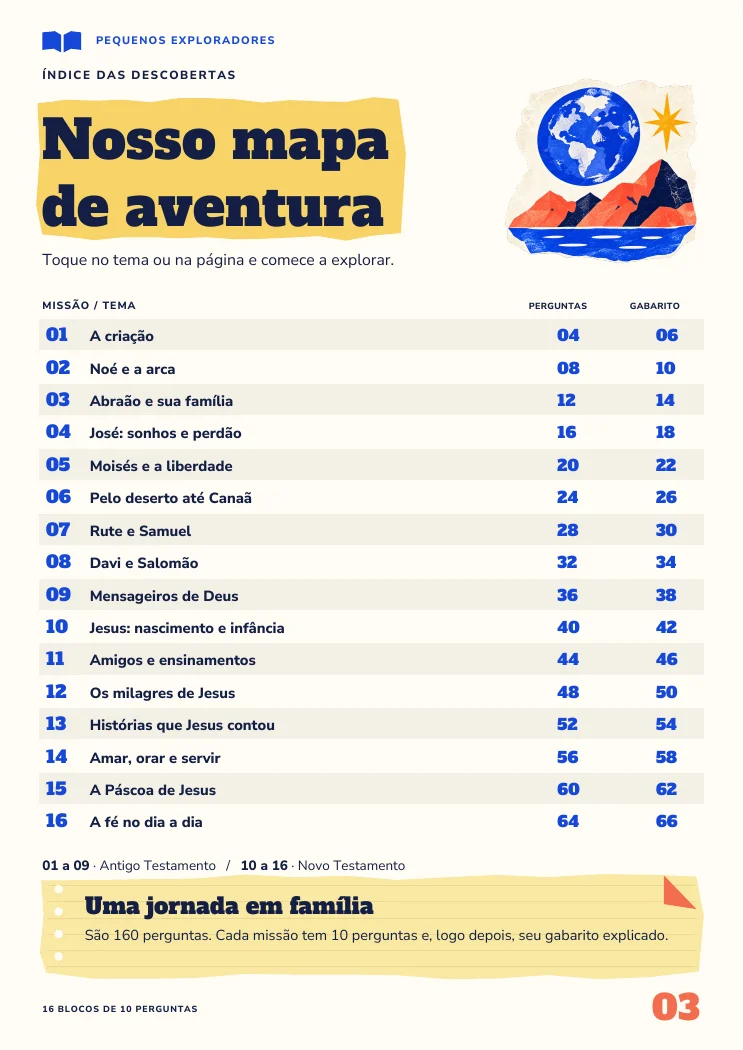 Ampliar o índice das 16 missões